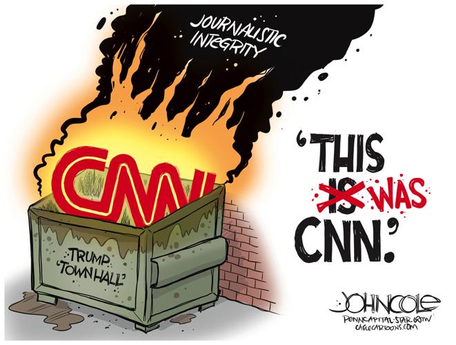 JOHN COLE: CNN's Trump dumpster fire