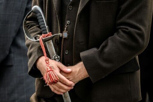 Many male voters took their swords with them